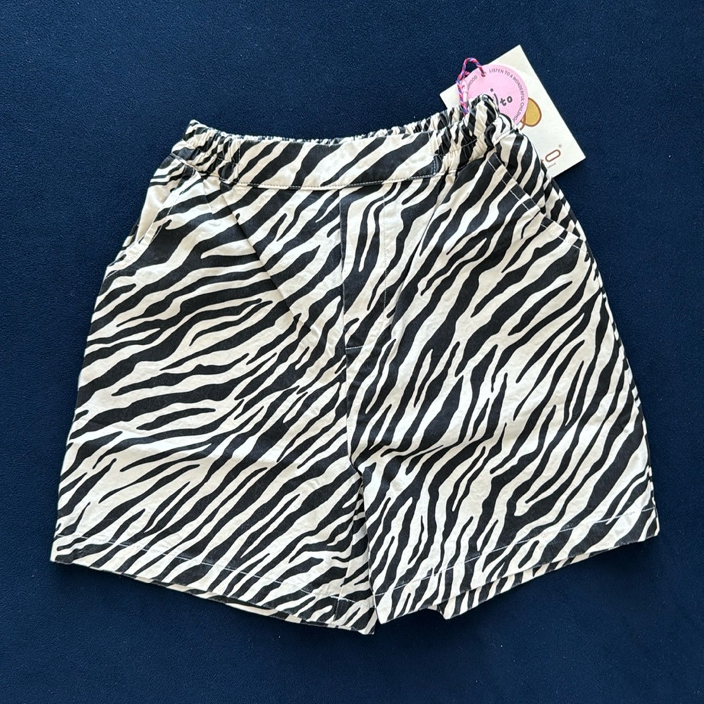 Zebra shorts for girls in summer